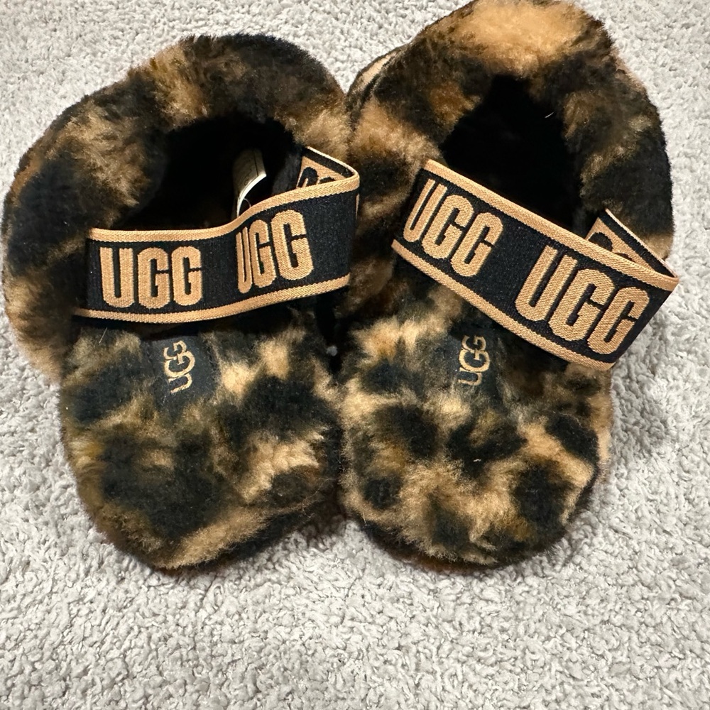 UGG Animal Print Fuzzy Slippers - Picture 4 of 8